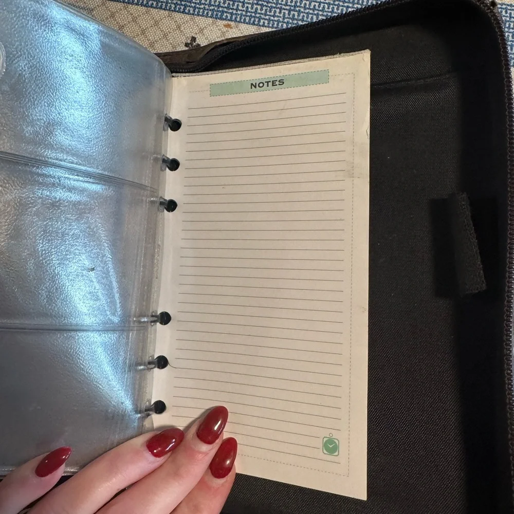 Vintage Day-Timer Brown Leather Planner